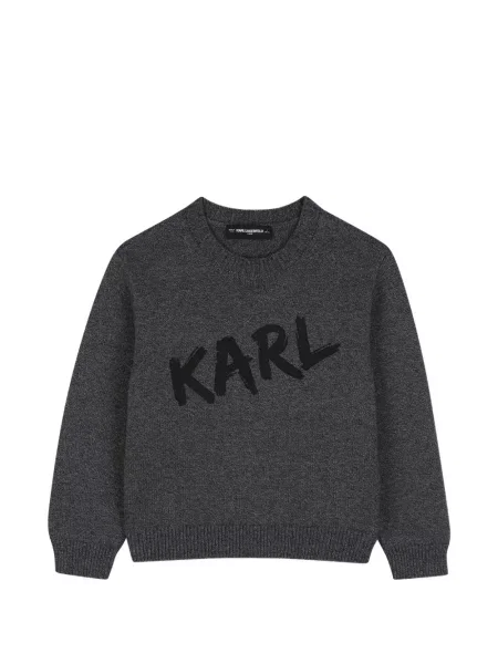 Sweter dziecięcy Karl Lagerfeld szary