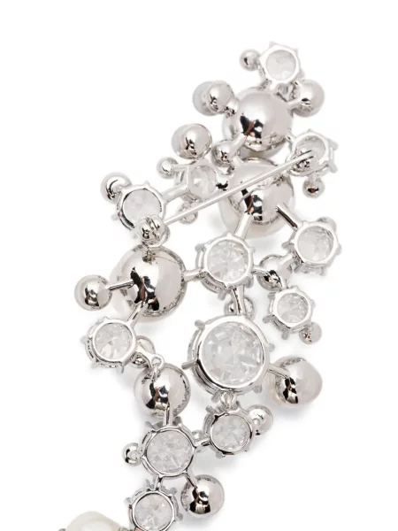 Brosa Swarovski cu perle argintiu