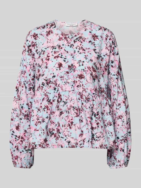 Bluzka z długim rękawem o kroju regular fit z mieszanki i bawełny Marc O'polo Denim