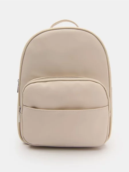 Рюкзак зі штучної шкіри бежевий