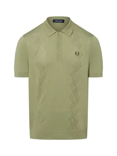 Fred Perry koszulka polo Mężczyźni jednolity S zielony