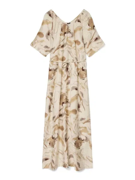 VERO MODA Rochie VMCILLE CHRISTA / ciocolatiu / ombră / gri bej