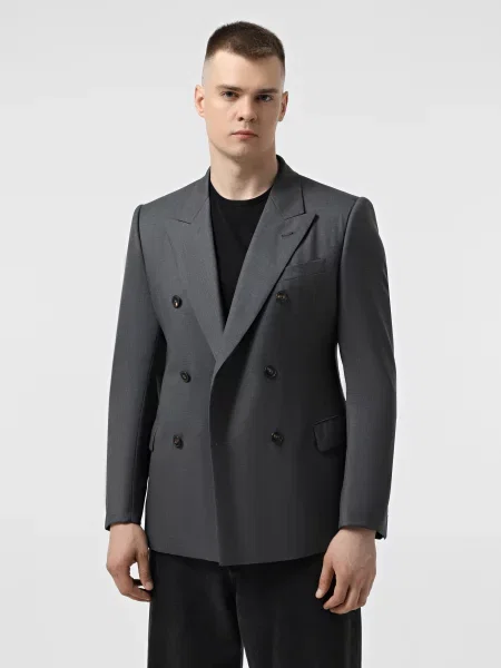 Вовняний Блейзер Emporio Armani сірий