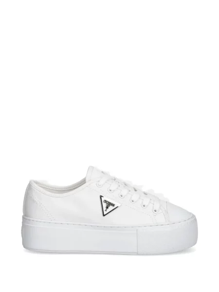 Sneakerși Guess cu platformă alb