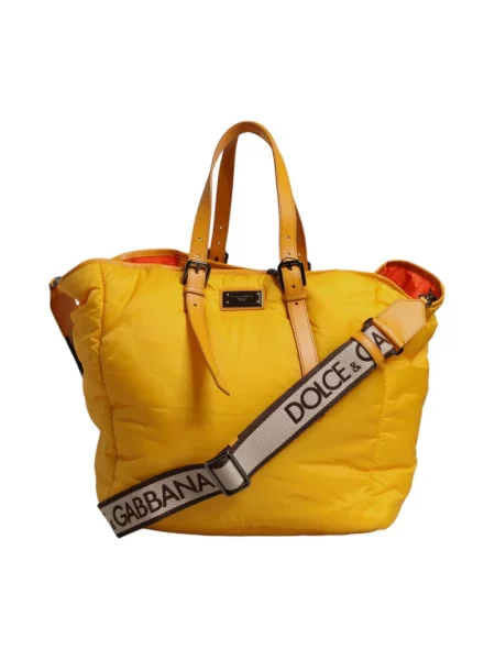 Shopperka Dolce And Gabbana z logo żółta