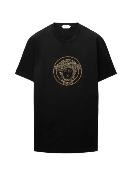 Tricou Versace cu broderie negru