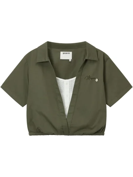 Cămașă Musium Div. cu broderie verde
