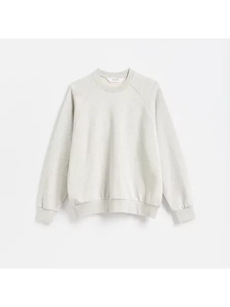 Reserved Hladká mikina oversized světle šedá