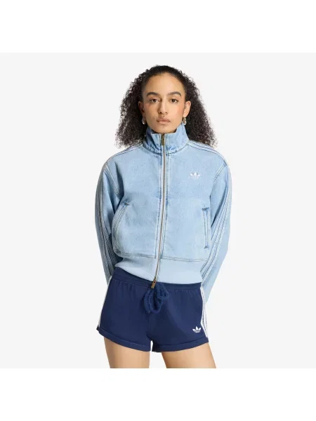 Jachetă adidas Firebird Denim Tracktop Light Denim XS albastru