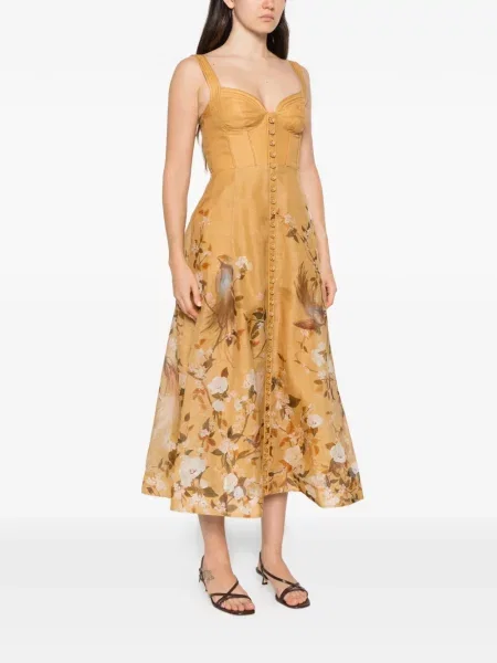 Rochie midi Zimmermann galben