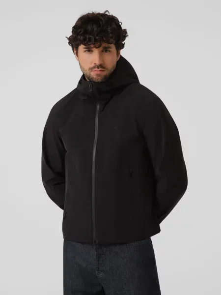 Демісезонна куртка Emporio Armani еластомультіестер чорний