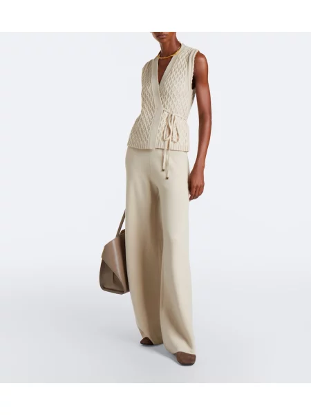 Cardigan Max Mara de lână plic bej