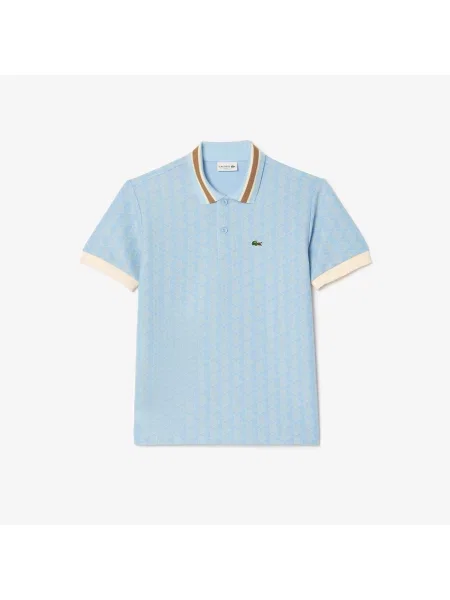 Поло Lacoste голубое