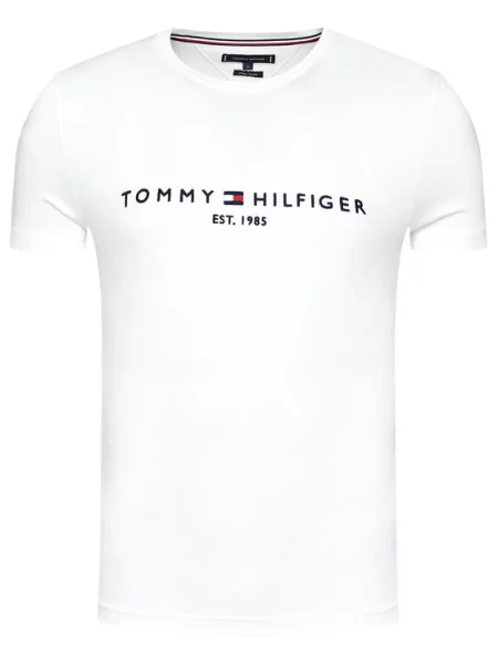 Тениска Tommy Hilfiger с автограф бяло