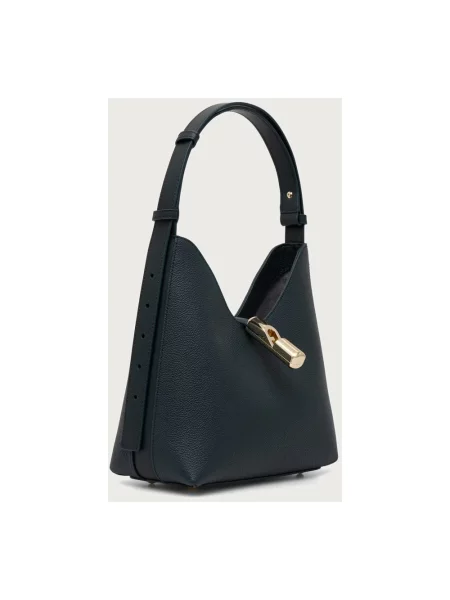 Furla torebka hobo skórzana Goccia S Hobo zielona