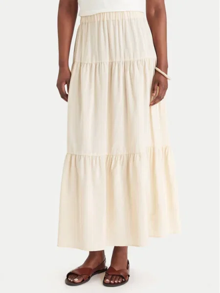 Marella Fustă maxi Ciocca Écru