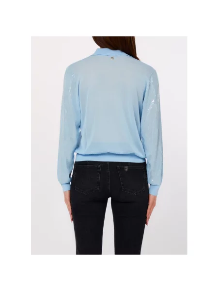 Sweter Liu Jo z cekinami niebieski