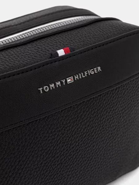Tommy Hilfiger козметична чанта мъжка от имитация на кожа черно