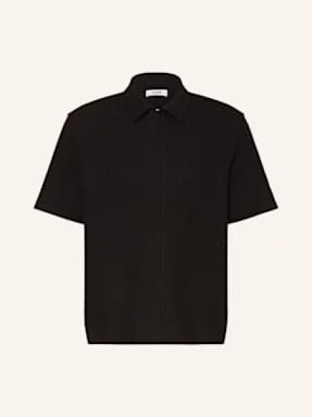 Cos Koszula Z Krótkim Rękawem Comfort Fit Z Dżerseju schwarz czarna