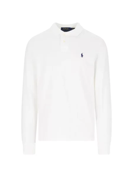 Fleece πουλόβερ Polo Ralph Lauren με κέντημα μπλε
