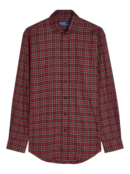 Polo Polo Ralph Lauren de catifea cord în carouri negru