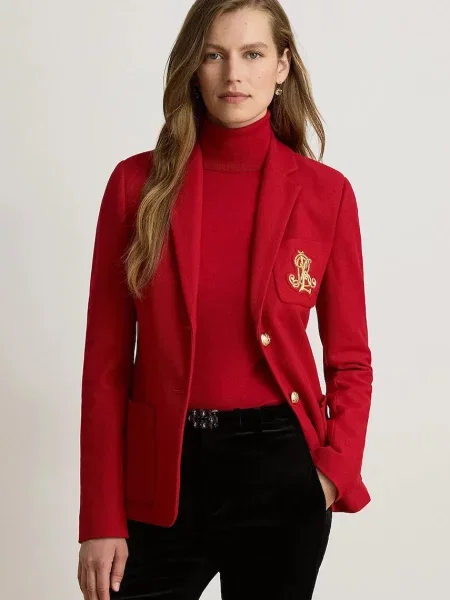 Lauren Ralph Lauren sako s bavlnou červené