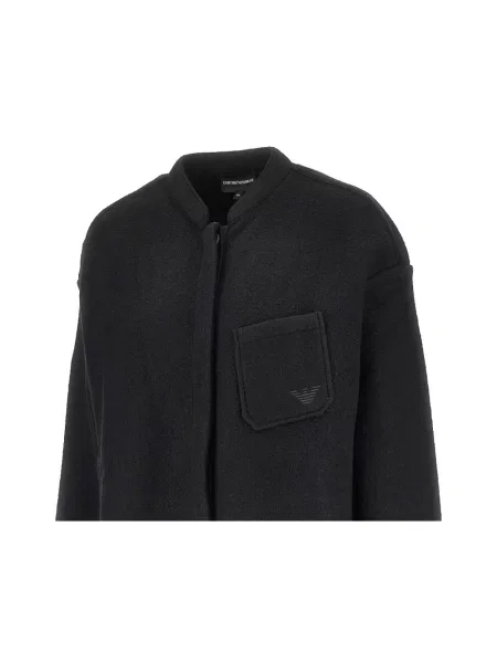 Kurtka koszulowa Emporio Armani wełniana czarna