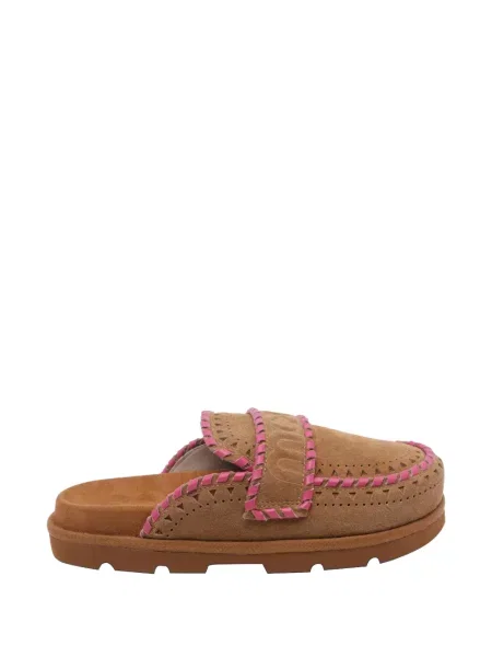 Papuci tip mules Mou cu perforații cu autograf