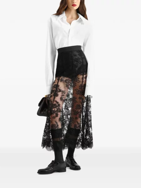 Fustă Dolce & Gabbana din dantelă negru
