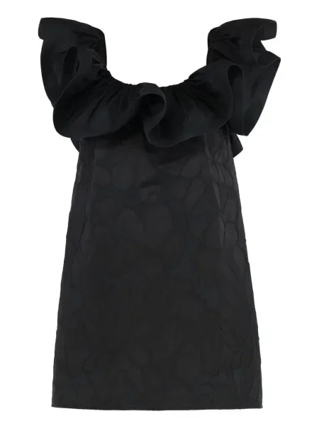 Rochie mini Elisabetta Franchi din jacard de costum negru