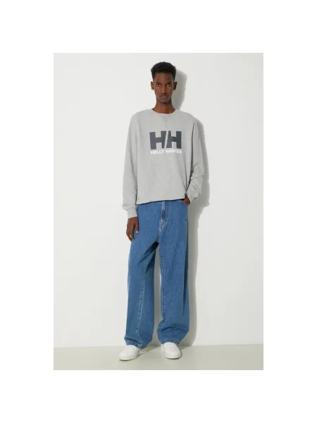 Bluza z kapturem Helly Hansen z logo szara