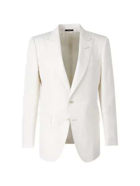 Jednořadé sako Tom Ford bílé