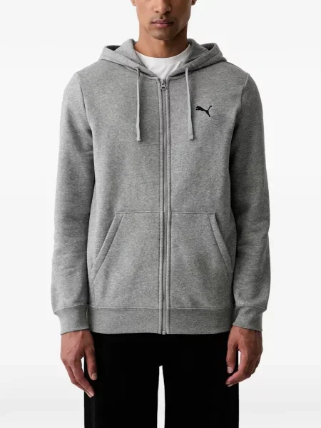 Hanorac cu glugă Puma cu broderie gri