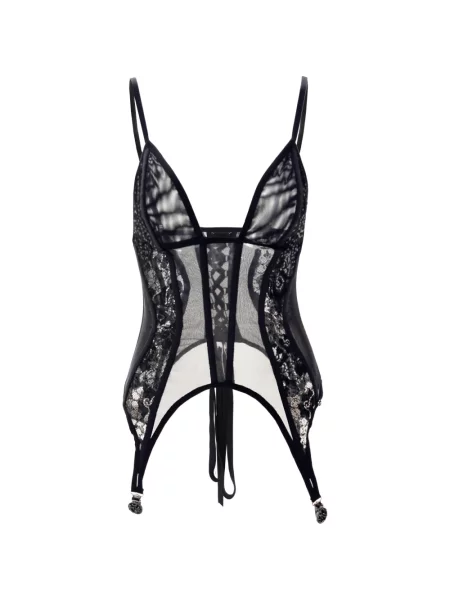 Top Nissa din tul negru