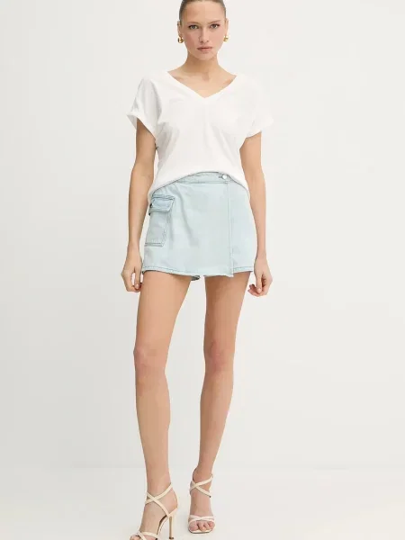 Однотонні джинсові шорти Morgan