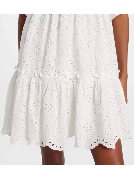 Rochie Poupette St Barth cu broderie alb