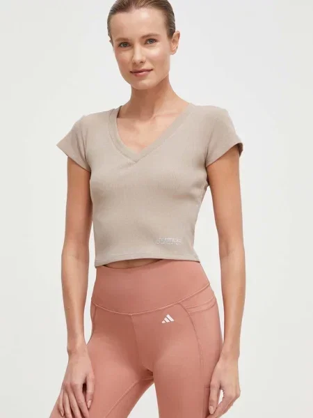 Тениска Guess EDIE бежово