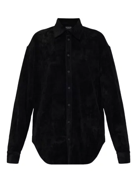 Cămașă Balenciaga de catifea cord negru