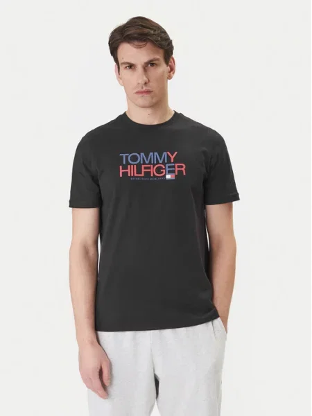 TOMMY HILFIGER Majica BRAND LOVE morsko plava / crvena bijela crna