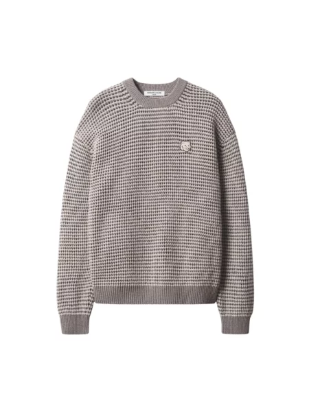 Dzianinowy sweter Maison Kitsune beżowy