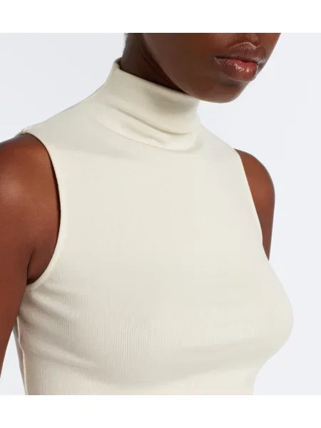 Top Ralph Lauren Collection de mătase alb