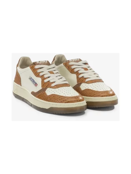 Sneakersy Autry brązowe