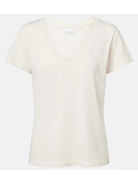 Tricou Velvet de catifea alb