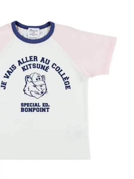 Tricou copii Maison Kitsune alb