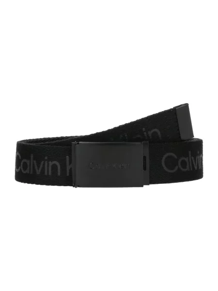 Calvin Klein Detský opasok Calvin Logo Canvas Belt čierna
