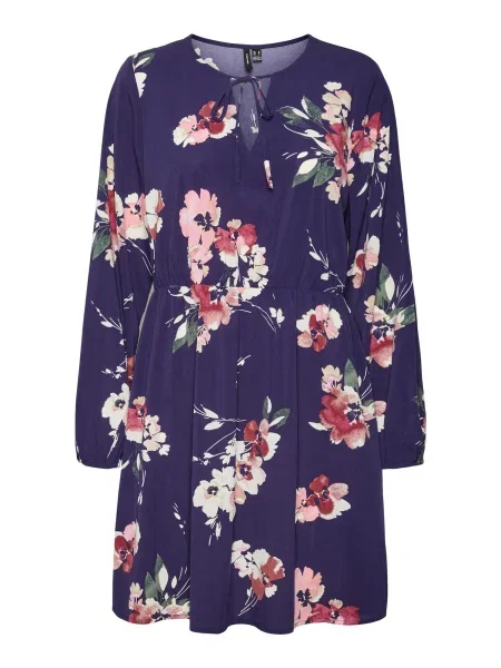 VERO MODA Rochie SHILAH NAJA crem / noapte / verde / roz albastru