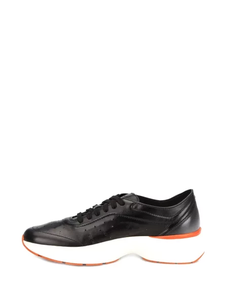 Sneakerși Santoni din piele negru
