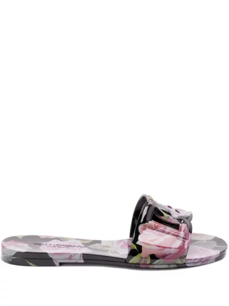 Papuci Dolce & Gabbana cu imagine negru