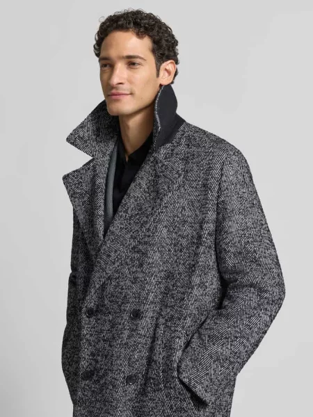 Płaszcz w kroju regular fit z mieszanki bawełny model Hugo