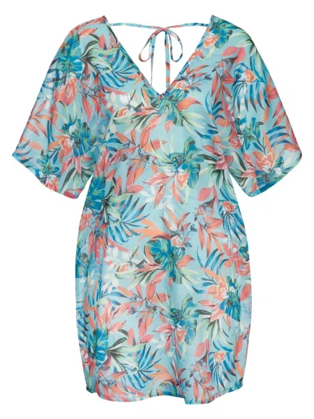 VENICE BEACH Letné šaty svetlomodrá / zelená / oranžová čierna